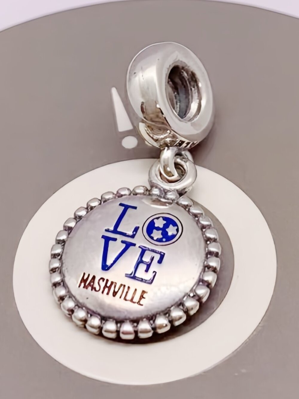Pandora Love Nashville Dangle Charm Nashville Flag Pendant S925 Sterling silver